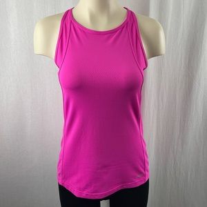 Lorna Jane Hot Pink High Neckline and Large Open Keyhole Back S